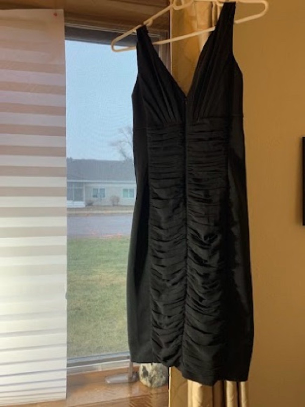 White House Black Market (WHBM) Ruched Sleeveless V-Neck  Cocktail Dress - Picture 5 of 14